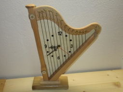 Standuhr Harfe (helles Holz) SONDERAKT..
